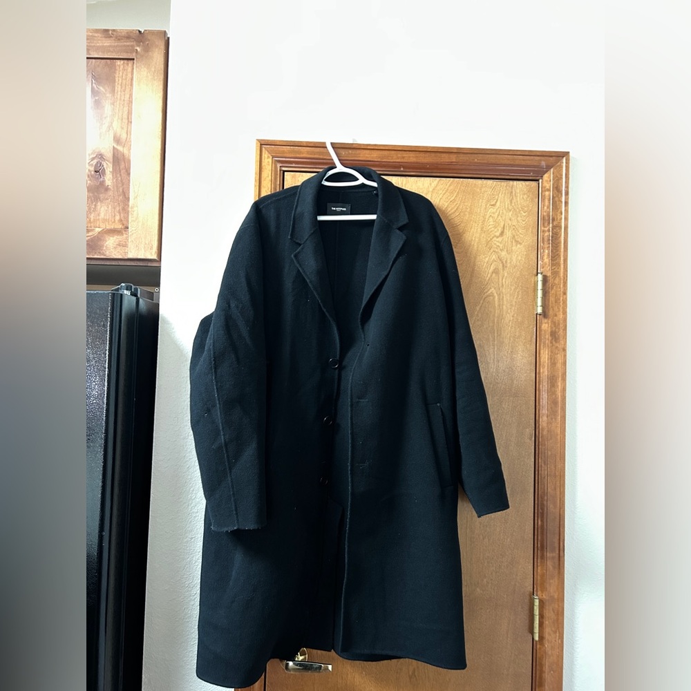The Kooples Elegant Black Wool Long Coat Large